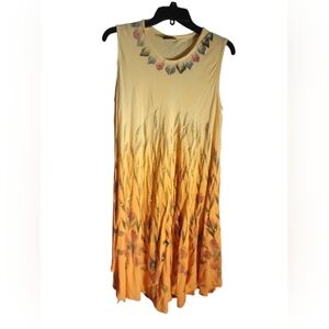 Rima 2 tone orange flowy boho sequins dress